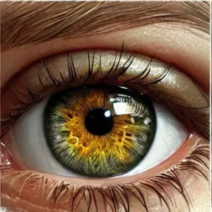 Golden Olive Hazel Eye