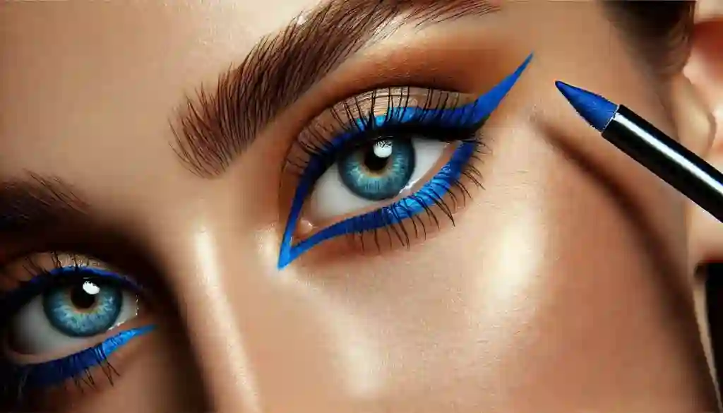 Using Blue Eyeliner to Make Hazel Eyes Pop
